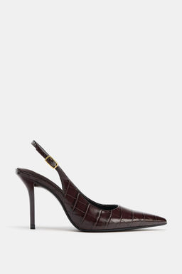 EMBOSSED SLINGBACK SHOES - Zara фото 10