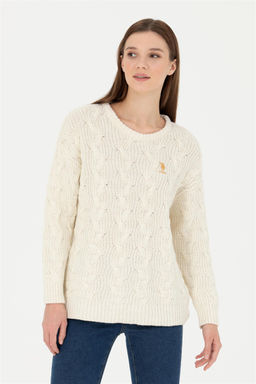 Женский свитер из каменного меланжа