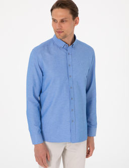 Mavi Oxford Slim Fit Kolay _t_lenebilir G_mlek - Pierre cardin фото 3