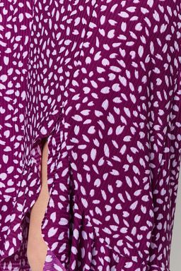 TRENDYOLMILLA K?rm?z? Bask?l? Buzgu Detayl? ve Volanl? Yuksek Bel Esnek Etek TWOSS21ET0029 фото 30