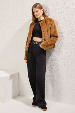 Trendyolmilla Ekru Regular Kurk Ceket Mont TWOSS25MO00033  фото 3