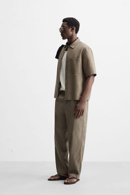 VISCOSE-JUTE TROUSERS - Zara фото 4