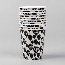 Цена за 10 шт. Стакан бумажный С др, 250 мл - Страна карнавалия фото 3