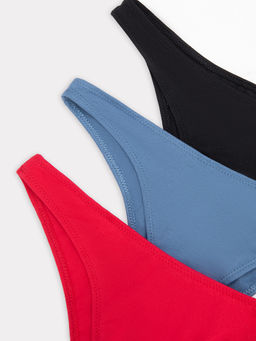 Трусы женские бразилиана мультипак (3 шт.) в синем цвете вечерние сумерки 412555-3 - Mark formelle фото 8