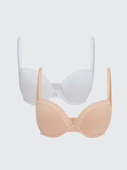 Balenli Dolgusuz Dantel Detayl? Ti??rt S?tyen 2li Paket