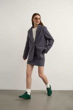 Жакет оверсайз с эффектом меланж - Mollis фото 2