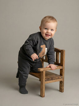 Dinozor Bask?l? Erkek ?ocuk Sweatshirt ve E?ofman Alt?