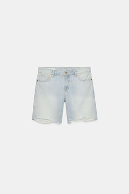 TRF MID-RISE DENIM BERMUDA SHORTS - Zara фото 13