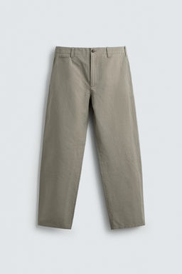 PANTAL?N RELAXED FIT TRABILLA / Verde gris - Zara фото 8