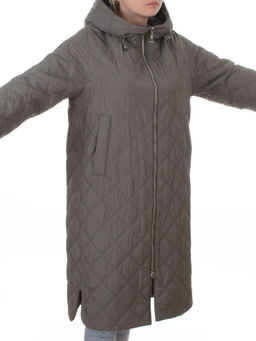 9610 GRAY/GREEN Куртка стеганная демисезонная женская (100 гр. холлофайбер) - Fashion фото 2