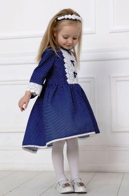 Платье МТ-422 горошек на синем - Etoelf фото 2