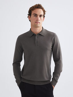 Polo Yaka Erkek Triko Kazak