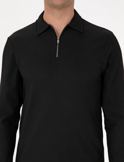 Siyah Regular Fit Sweatshirt - Pierre cardin фото 6