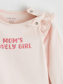 Bask?l? K?z Bebek ??t??tl? Body ve Pantolon