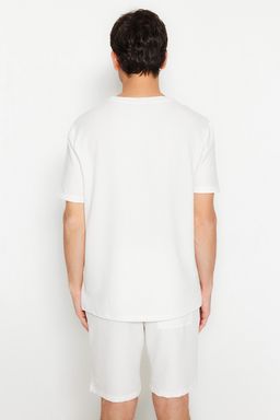 TRENDYOL MAN Mavi Regular Fit Waffle Sortlu Pijama Tak?m? TMNSS23PT00032 - Trendyolmilla фото 15