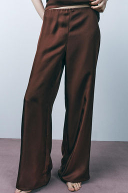 SILK PYJAMA TROUSERS - Zara фото 4