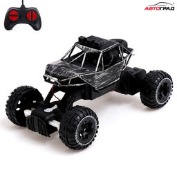 Машинка на пульте управления Джип. Покоритель вершин, 1:20, световые эффекты, цвет серый