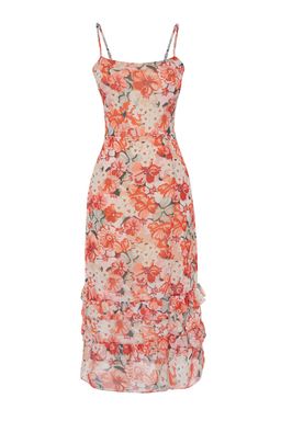 TRENDYOLMILLA Pembe Cicekli A Kesim Midi Dokuma Elbise TWOSS23EL01872  фото 6