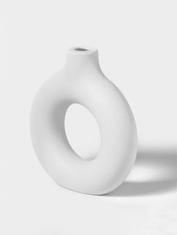 Ваза для сухоцветов Ring, пластик, 3.8×13.5×14.7 см, 250 мл, белая