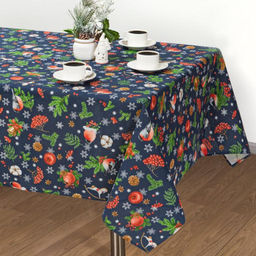 Скатерть 150*180 см, рогожка (Волшебство, синий)