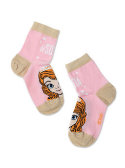 Цена за 2 пары Conte-Kids Носки с рисунками Принцессы Disney Lycra® св.розовый