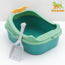 Туалет с бортом 43×35×25.5 см, зелёный