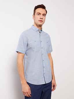 Regular Fit K?sa Kollu Poplin Erkek G?mlek