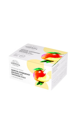 Твердый шампунь-кондиционер для волос 2в1 Укрепление и рост с ароматом манго - Siberina фото 2