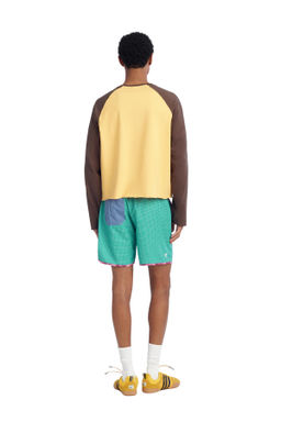 CAMISETA CROPPED FIT COLOR BLOCK / Khaki
