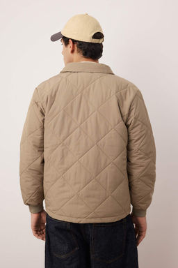 Bej Regular Fit Kapitone C?t C?tl? Unisex K?sl?k Mont TMNAW26MO00017 - Trendyolmilla фото 4