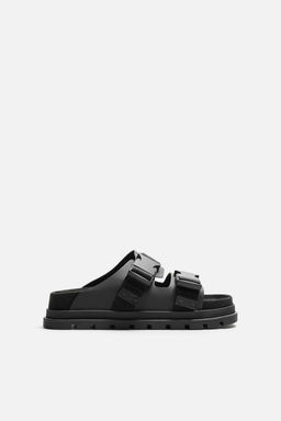 DOUBLE STRAP CHUNKY SANDALS - Zara фото 3