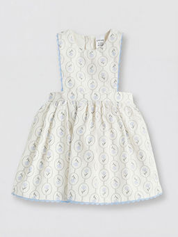 Desenli K?z Bebek Poplin Elbise