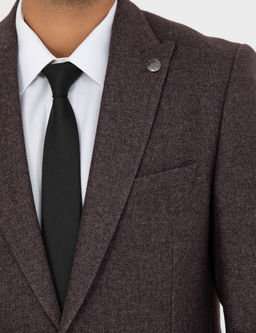 Bordo Ekstra Slim Fit Y_n Kar___ml_ Blazer Ceket