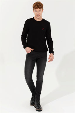 U. S. Polo Assn / Мужской черный трикотажный свитер Basic - U.s. polo assn фото 10