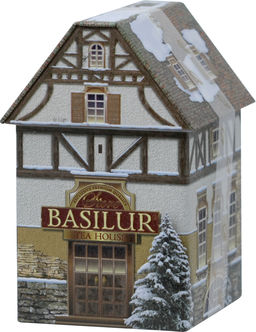 BASILUR. Новый год. Чайный домик 100 гр. жест.банка