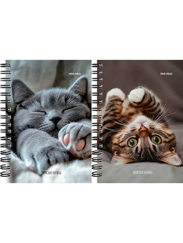 Книжка записная А6 120л. на гребне "Милые котики -6" ("Prof-Press", ЗК120-3019)