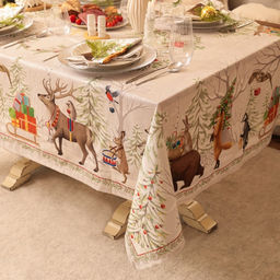 Набор новогодний Новогоднее чудо: скатерть 150?180 см 3 см с ВГМО, салфетка 40?40 см-8 шт., 100% хлопок