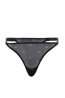 Siyah-Cok Renkli 3lu Tul Cilek Bask?l? Tanga Kulot THMSS26KU00015