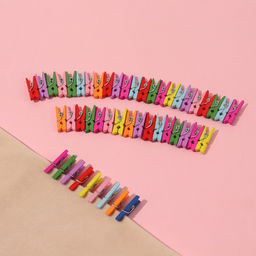 Цена за 3 шт. Прищепки для шитья, 2.5×0.8×0.3 см, 50 шт., разноцветные