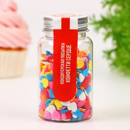 Кондитерская посыпка Конфетти сердце, 50 г - Simaland фото 2