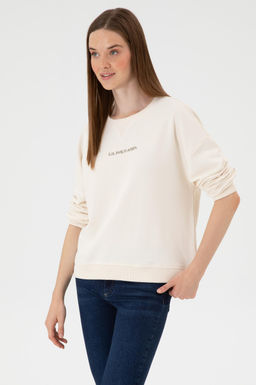Kad_n Krem Sweatshirt Sepette S_rpriz _ndirim