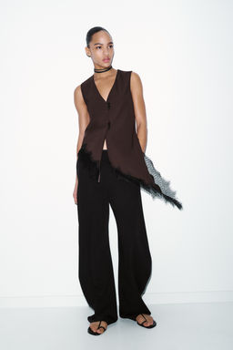 ASYMMETRIC LACE TOP - Zara фото 11