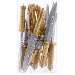 Цена за 12 шт. Ручка - прикол гелевая Кинжал - Calligrata фото 6