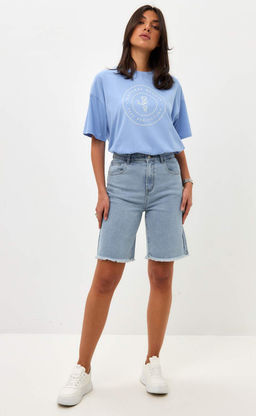 Шорты джинс F512-0908 l.blue