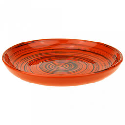 Оранжевая полоска Тарелка мелкая керамическая д180мм, h30мм (Россия) - Домашняя мода фото 2