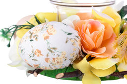 Пасхальное украшение подсвечник 15*15*7 см "Весеннее цветение" на 1 свечу