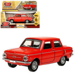 Технопарк. ЗАЗ-968а ретро-автомобиль "Запорожец" 12 см, металл, инерция, красный арт.ZAZ968A-12-RD
