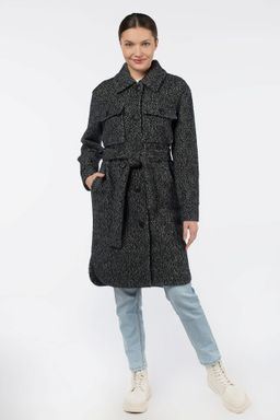 Пальто женское демисезонное (пояс) - El podio фото 2