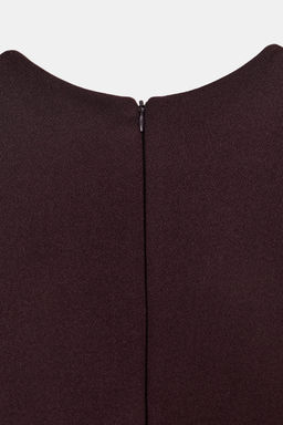 VESTIDO ESCOTE PICO CREPE / Chocolate - Zara фото 8