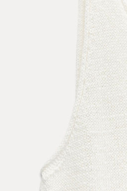 PLAIN LINEN BLEND STRAPPY KNIT TOP - Zara фото 18